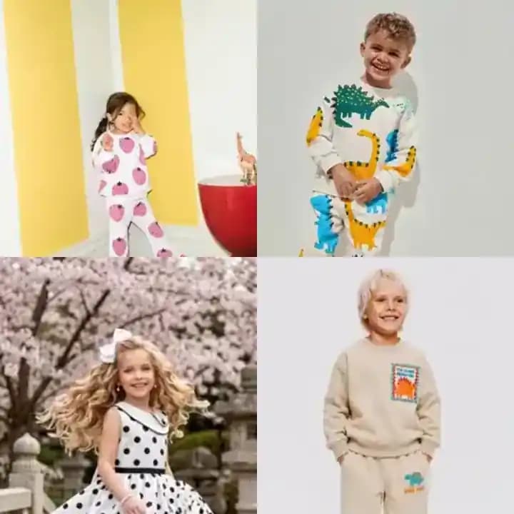 Une sélection de vêtements pour filles et garçons du catalogue Baby Bursa